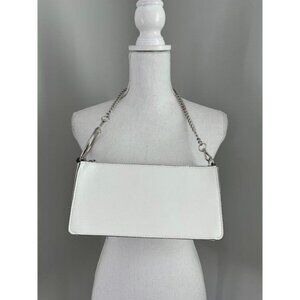 Nine West White Faux Leather Shoulder Bag | Floral Lining